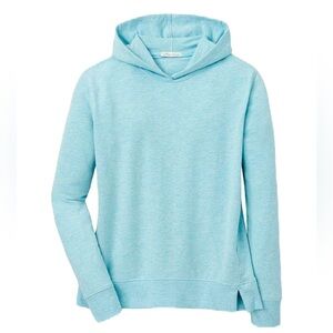 Peter Millar Women’s Lava Wash Hoodie Blue Spruce Space Dye Size XS Heather Hood